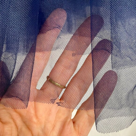 J. Crew Tulle Pleated Dress - Navy - Picture 4 of 8